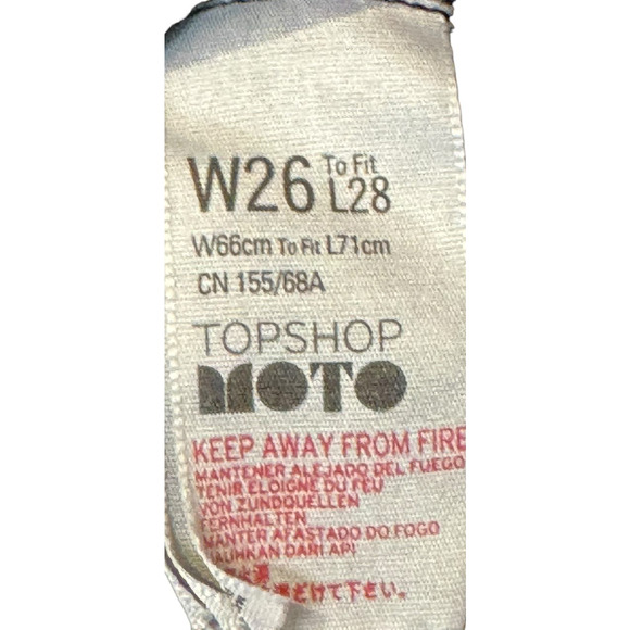 Topshop Moto Joni Womens Jeans Petite Mid-Rise Slim Fit Skinny Denim Black 26‎ - Picture 9 of 11